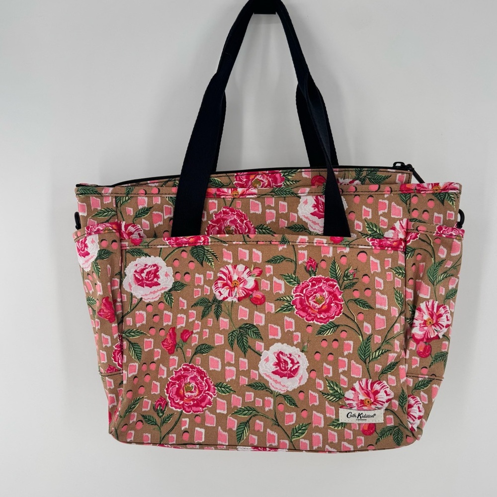 Cath‎ Kidston Tote Bag Pink Floral Tea Rose The Little Tripper Shoulder Bag New